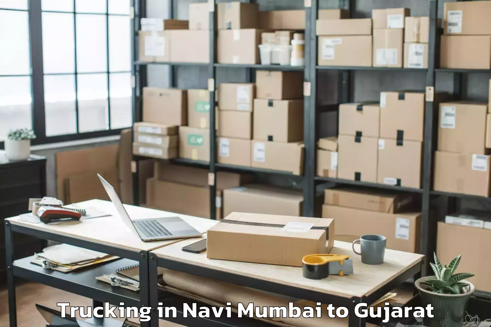 Reliable Navi Mumbai to Cept University Ahmedabad Trucking